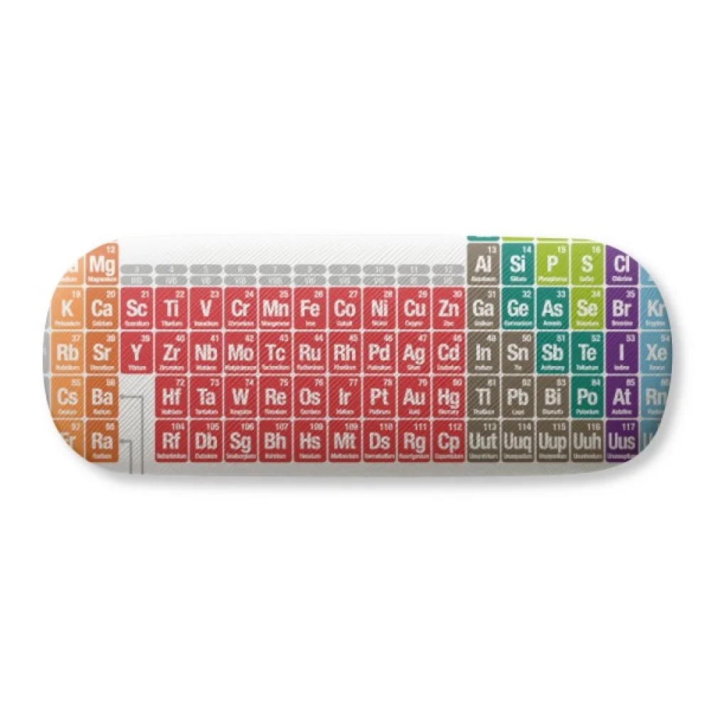 

Cute Succinct Color Chestry Periodic Table Glasses Case Eyeglasses Hard Shell Storage Spectacle Box