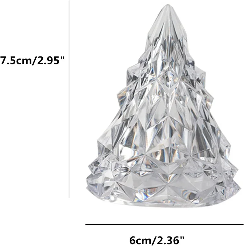 Christmas Tree Night Light Iceberg Atmosphere Lights Acrylic Crystal Decoration Home Decoration LED Night Light Hanging Ornament