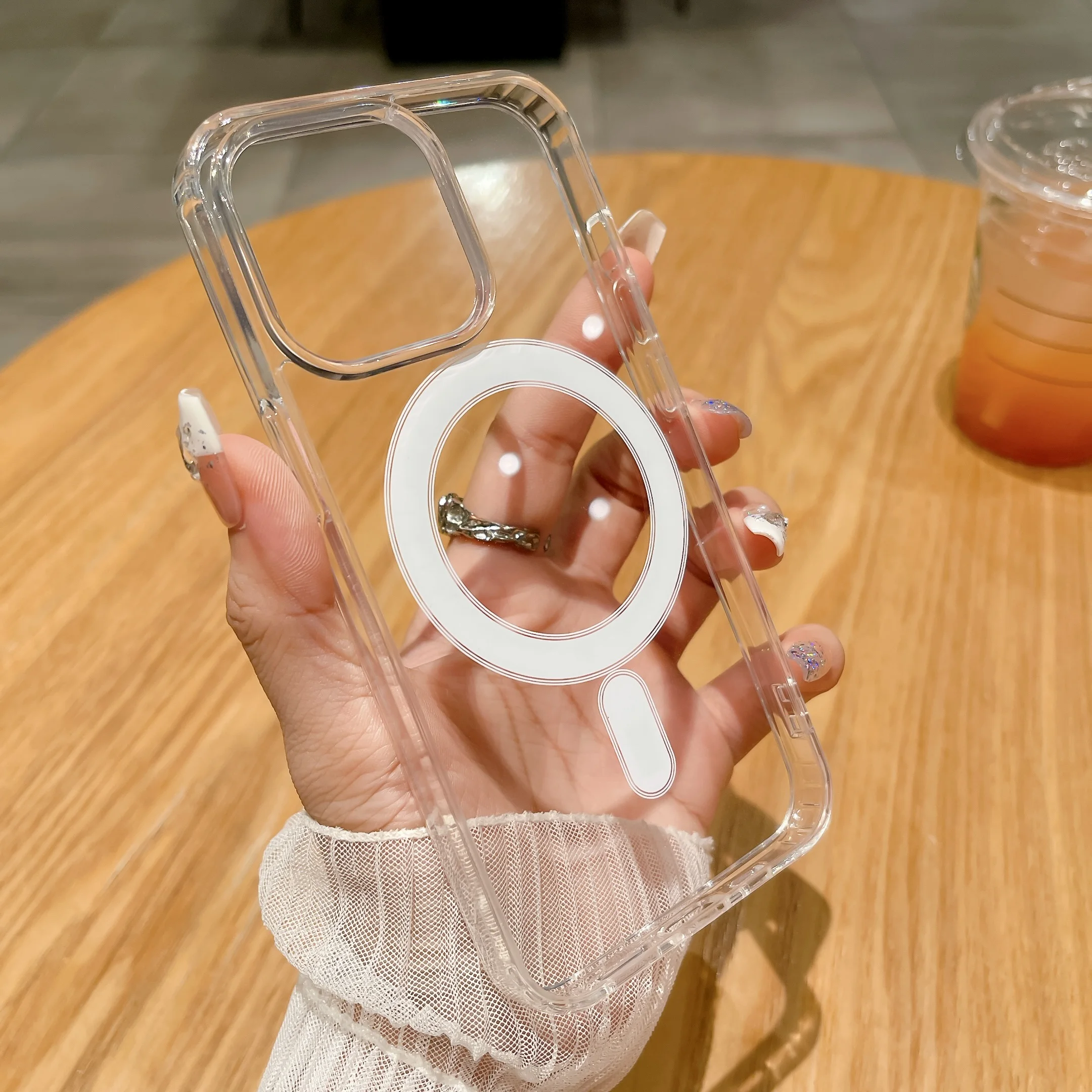 Magnetic Acrylic Phone Case with MagSafe Wireless Charging Compatibility