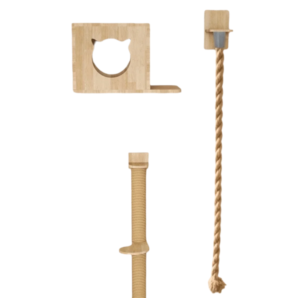 Sisal Rope Cat Climbing Shelf Interactive Multi-Level Scratching Post Rope Durable Wall Mounted Pet Climbing Rope Tree Sisal Rope Cat Climbing Shelf Interactive Multi-Level Scratching Post Rope Durable Wall Mounted Pet Climbing Rope Tree