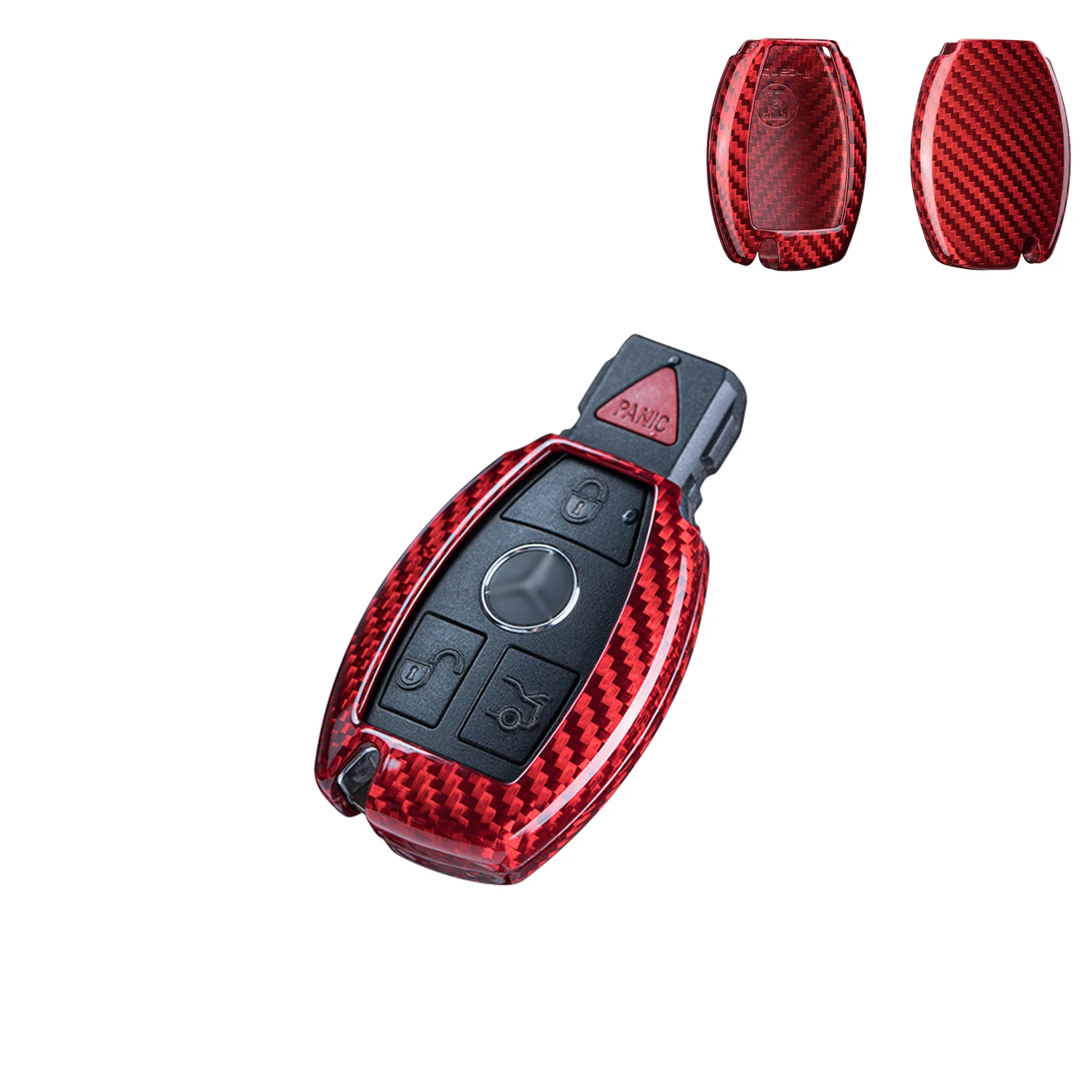 

for BENZ Key Fob Shell, Carbon Fiber Key Cover Case for Benz A B C E S G M V Class CLA CLS GLA GLC GLE GLK GL GLS SL SLK SLC