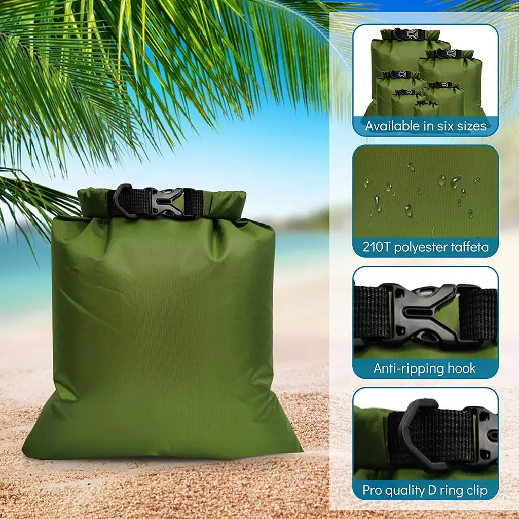 

6Pcs Waterproof Bag Floating Sacks Boating Outdoor Mixed Color