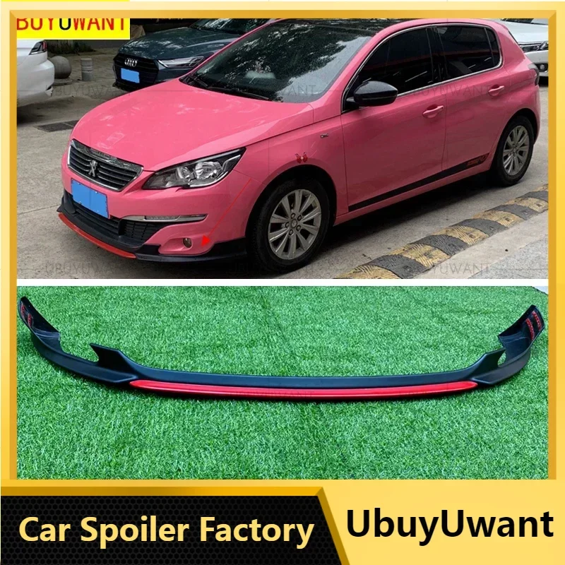 

UBUYUWANT Fit For Peugeot 308 A Set Car Front Bumper Lip Body Kit Diffuser Deflector Spoiler Splitter Lip Guard 2014-2018 Year