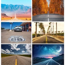 

Highway Nature Scenery Photography Backdrops Travel Landscape Photo Backgrounds Studio Props 211228 GLL-06