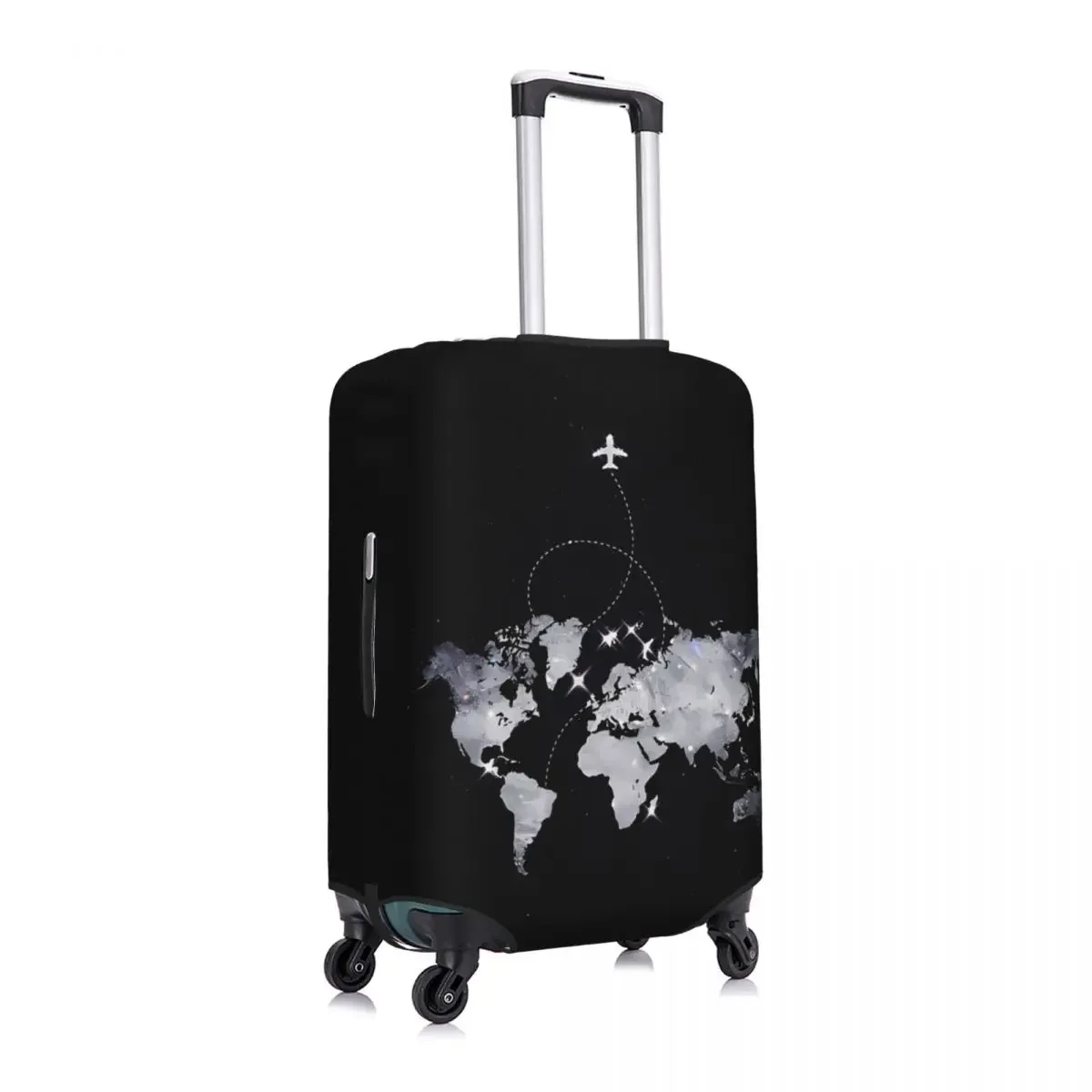 Flight Suitcase Cover Travel Map Cartoon Business Protection Holiday Elastic Luggage Supplies 3