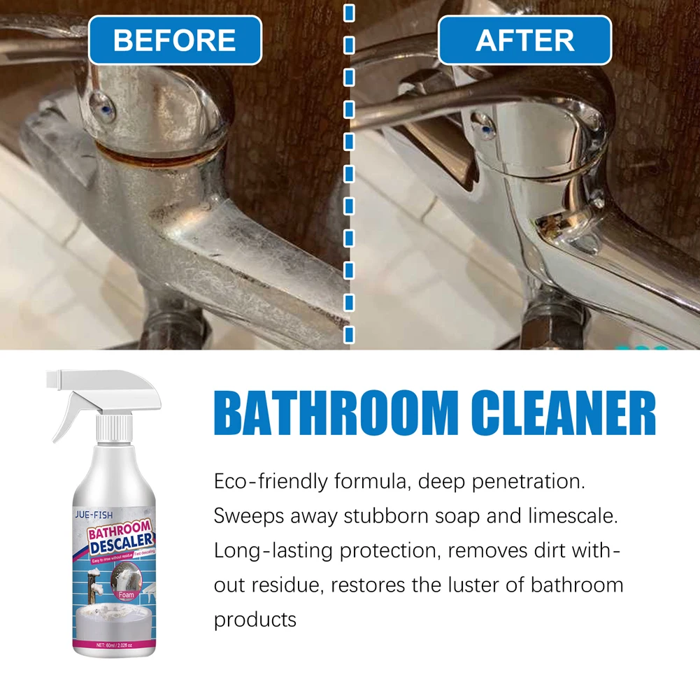 Bathroom cleaner Stubborn stains cleaner quickly remove bathroom foam cleaner spray descaling cleaning agent for glass wash basin stainless steel
