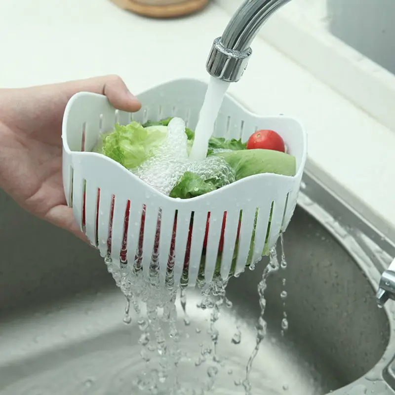 Salad Cutter Chopping Bowl Fruit Vegetable Slicer Divider Quick Slicer  Multifunctional Drained Chunk Kitchen Convenient Tools - AliExpress