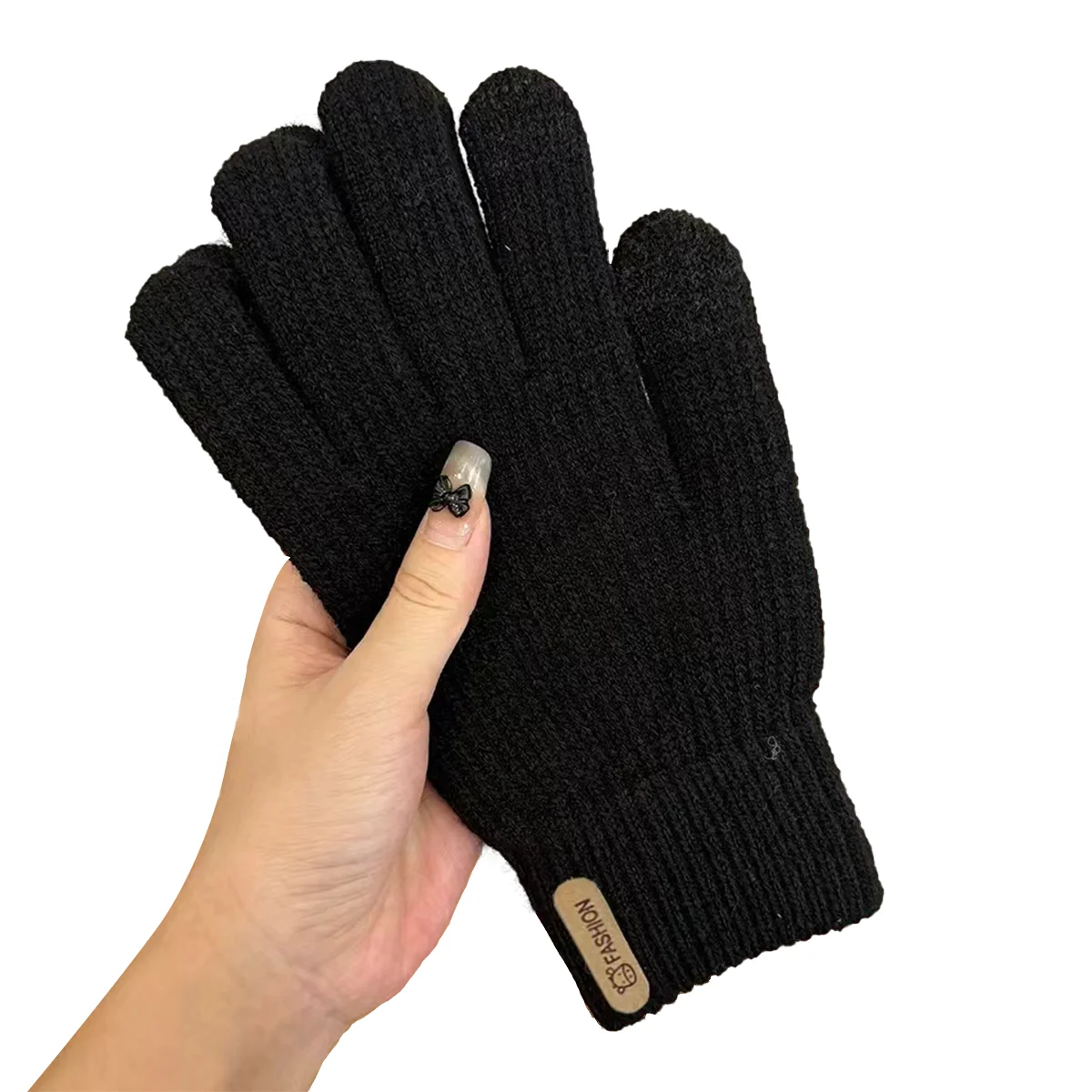 Gloves for women in winter, thickened cotton for warmth, yarn for cycling in autumn and winter, men and women for winter insulat - 2