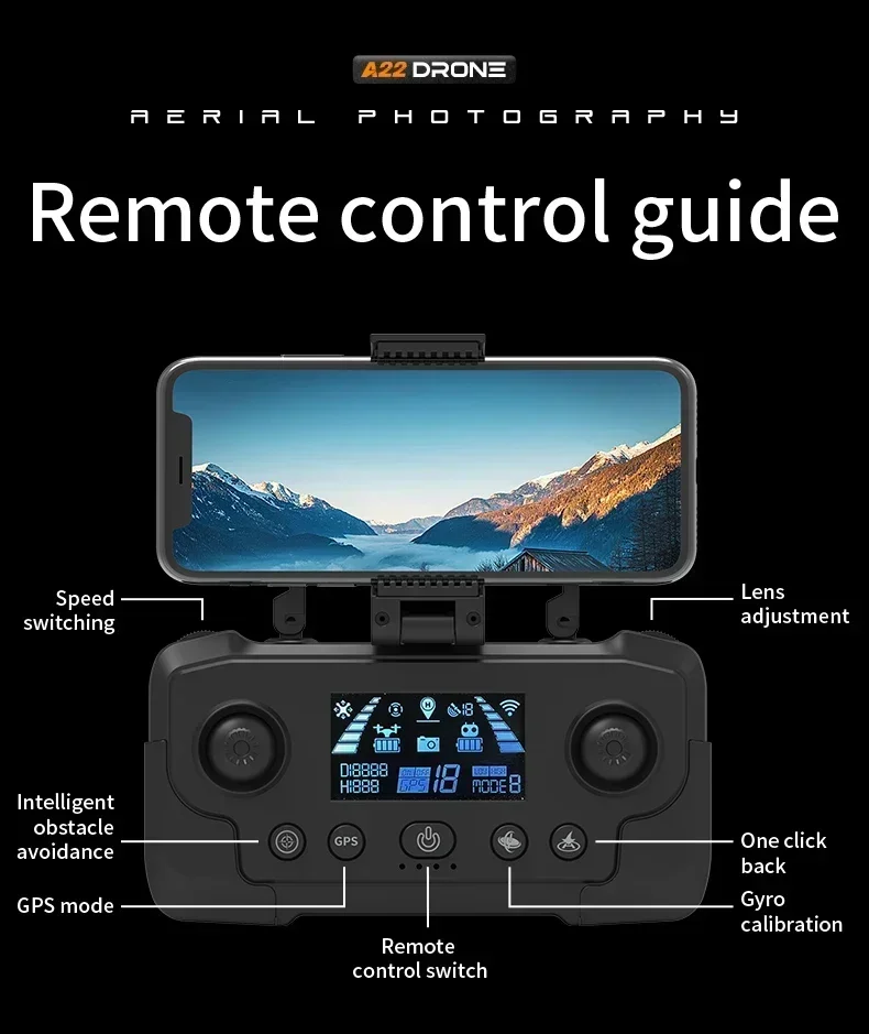 XIAOMI New A22 Drone 8K 5G GPS double Camera HD Aerial Photography WIFI Optical Localization Four-way Obstacle Avoidance Drone aerial photography drone
