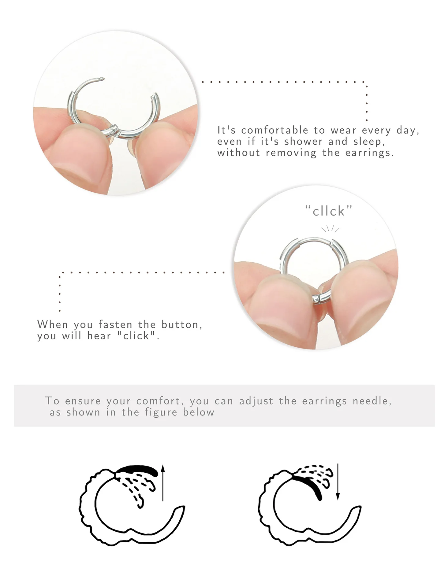 2 stücke Edelstahl Kleine Gold Silber Farbe Hoop Ohrringe Für Frauen Männlich Tragus Knorpel Ohr Knochen Piercing Schmuck Pendientes – Detail 18