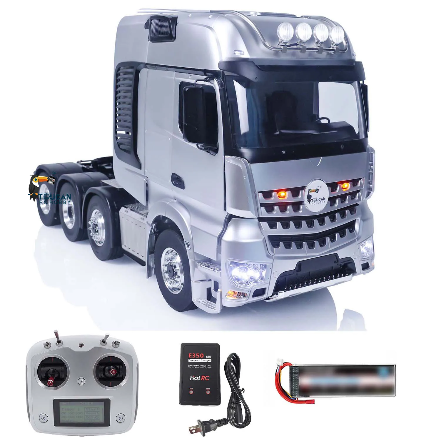 LESU 8X8 Remote Control Tractor Trucks Model 1/14 RTR RC Cars Metal Chassis Equipment Rack Lock Differential Servo THZH1539-SMT3 5