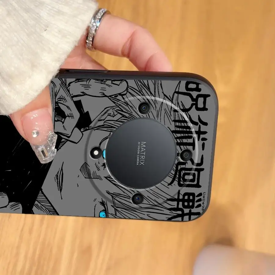 Stylish Black Anime-Inspired Soft Phone Cover Case