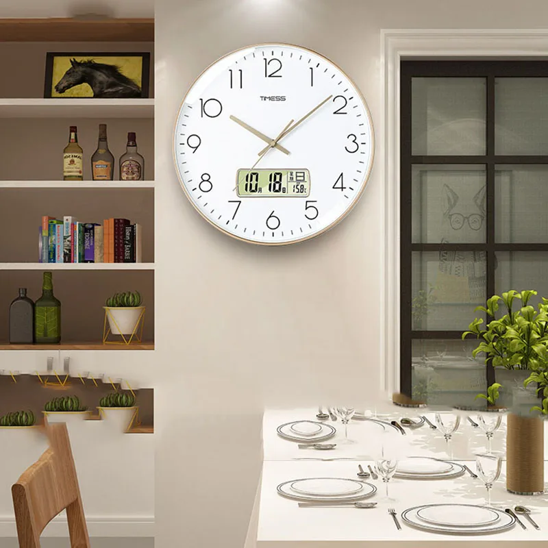 

Digital Wall Clock Modern Design Free Shiping Electronic Small Hands Clock Kitchen Home Design Reloj De Pared Home Decor