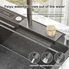 Large Single Slot Embossed Stainless Steel Waterfall Kitchen Sink  Household Wash basin Dishwashing  Sink For Kitchen 4
