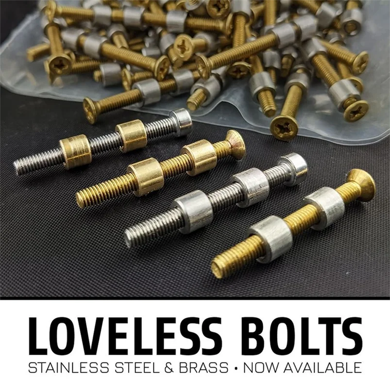 

10 Sets Stainless Steel Brass LOVELESS Bolts Fastener Knife Handle Rivets Straight Shank Screws Pair Latch Lock DIY Accessories