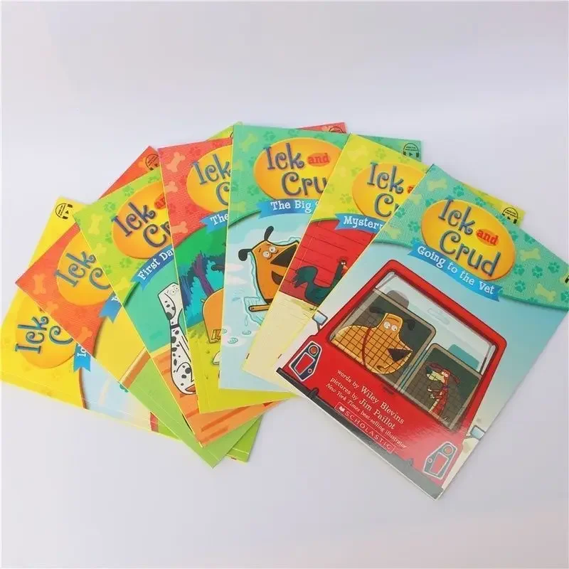 

7 PCS/Set Ick and Crud Children Comic Chapters Picture Book Color Cartoon Bedtime Reading Story Baby Kids Early Education