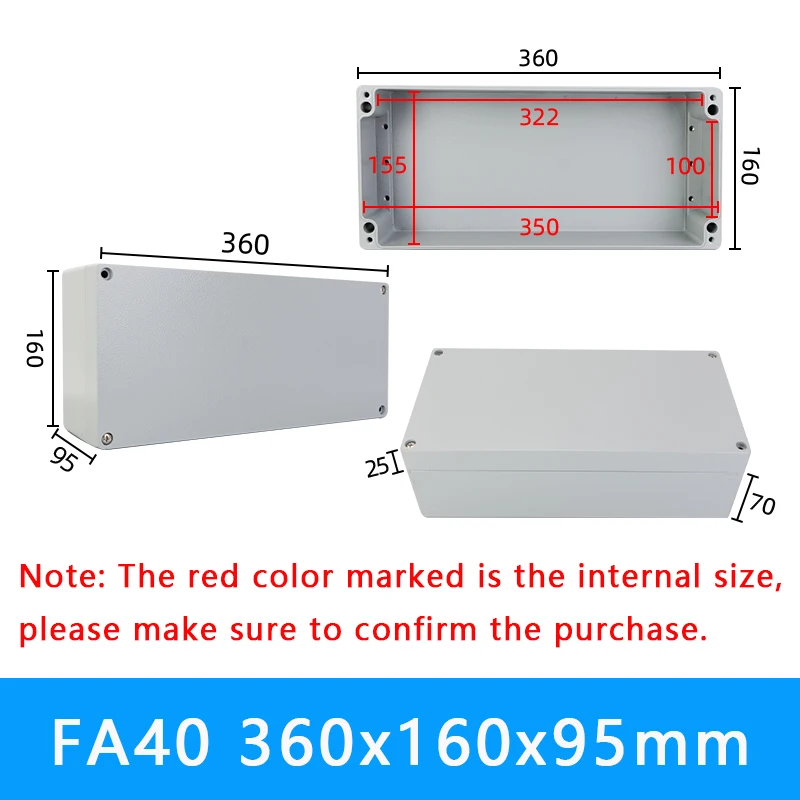 Waterproof Aluminum Electronics Housing - IP67 Outdoor Metal Junction Box