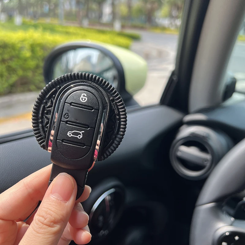 Funda Protectora Para Llave De BMW Mini Cooper - Con Llavero De Cuero, Varios Modelos