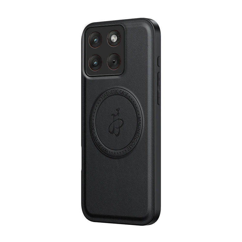 Leather Stand Case with Magnetic Holder and Camera Protector