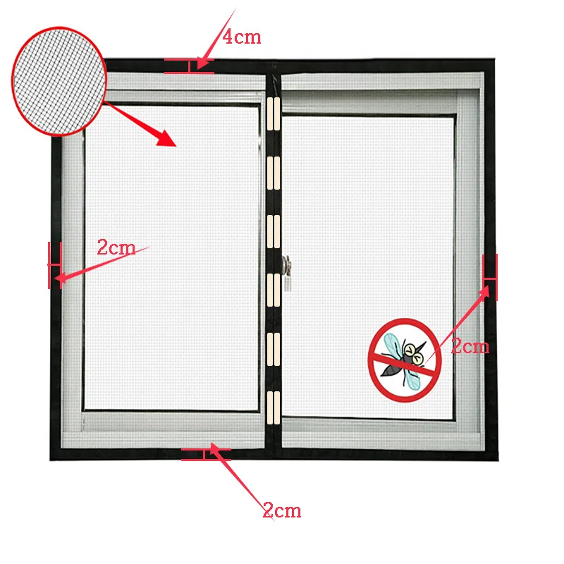 Customized magnetic suction screen window net self installed mosquito proof screen net household curtains invisible mosquito net