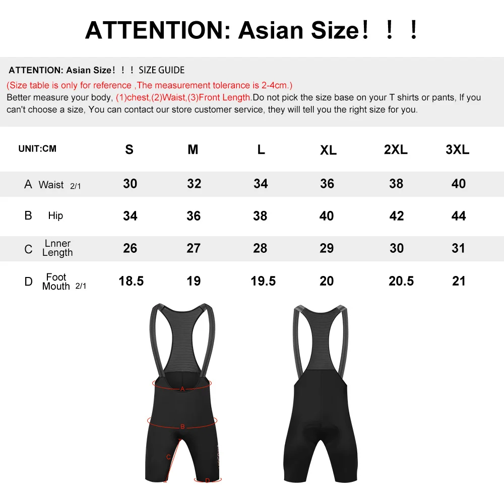 BCBE-ING Herren Bretelle Nahtlose Radsport-Trägerhose, Italien, 7-Stunden-elastisches Schnittstellenpolster, Radhose, MTB-Fahrrad-Trägerhose – Detail 1