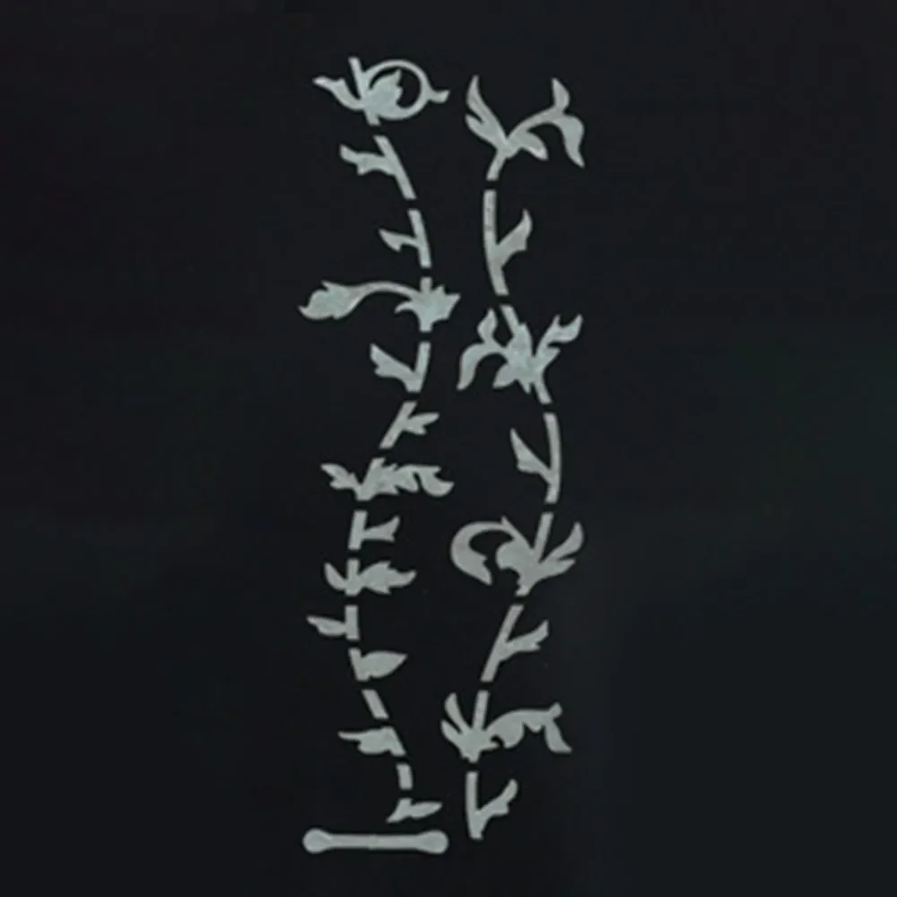 Adesivo a intarsio per chitarre e basso, Fleur de Lys - Bianco perla