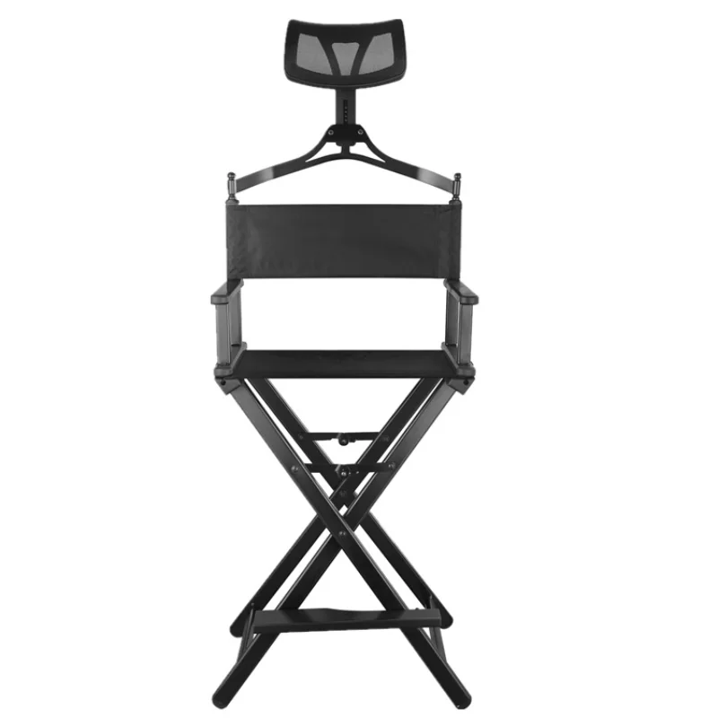 

Modern Portable Aluminum Executive Chair with Headrest - Portable Makeup Artist/Manager Folding Chair for Better Rest