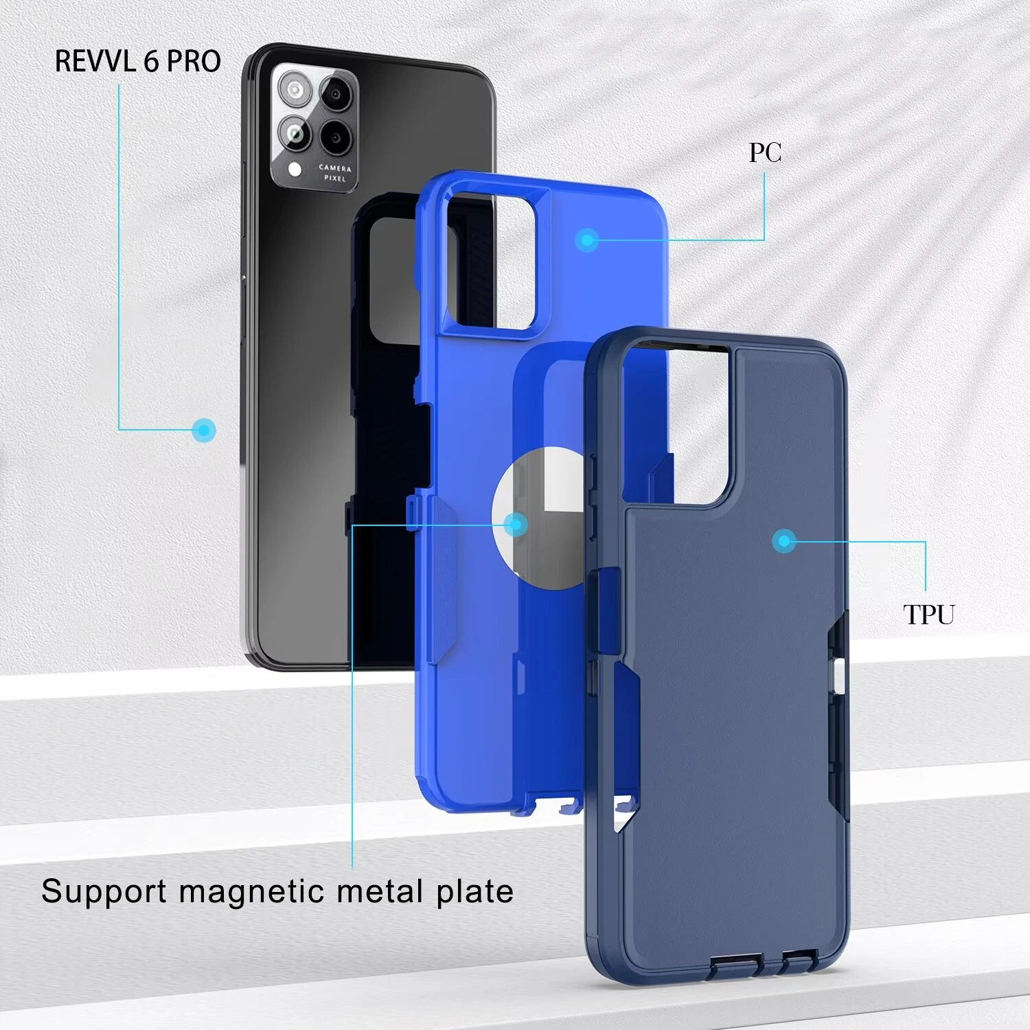 Heavy Duty Shockproof Magnetic Car Mount Protective Phone Cover