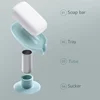 otus leaf Shape Soap Box Bathroom Accessories Tray Creative Sucker Water-free Storage Box 4