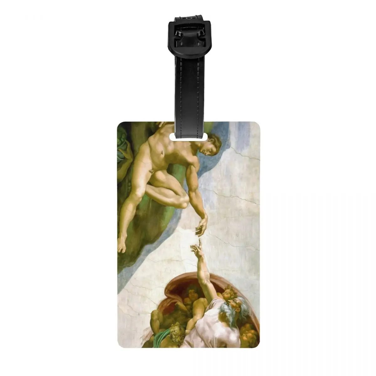 

Michelangelo The Creation Of Adam Luggage Tags for Suitcases Funny Baggage Tags Privacy Cover ID Label