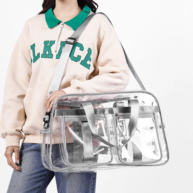 Transparent PVC Waterproof Backpack for Women & Men Large Capacity Travel Bag with Stylish Design School Unisex Backpack