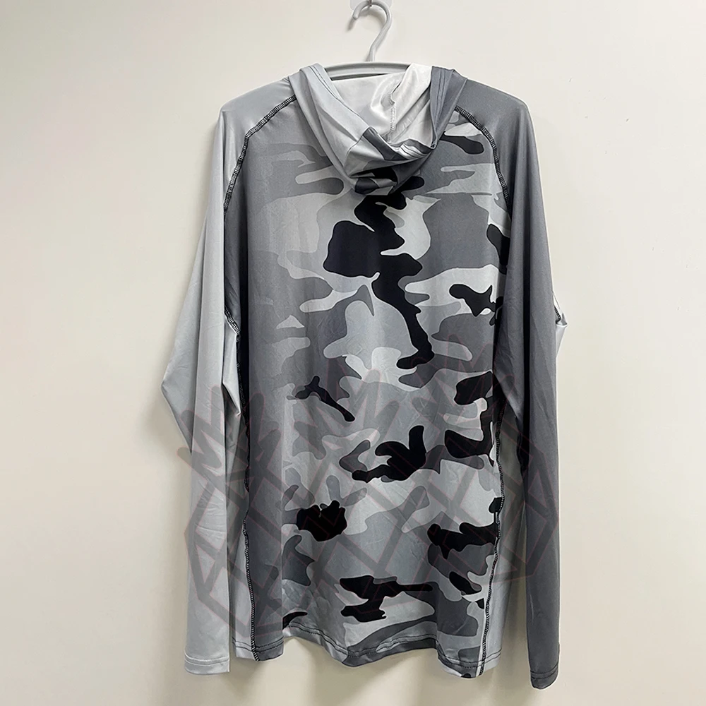 SPELISPOS New Men Fishing Hoodie Summer Breathable Long Sleeve Fishing Jersey Sun Protection UPF 50+ T-shirt Camisa De Pesca