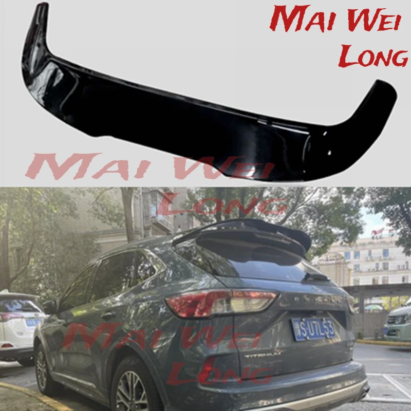For Ford Escape Kuga Black Spoiler 2020 2021 Car Exterior Abs Plastic