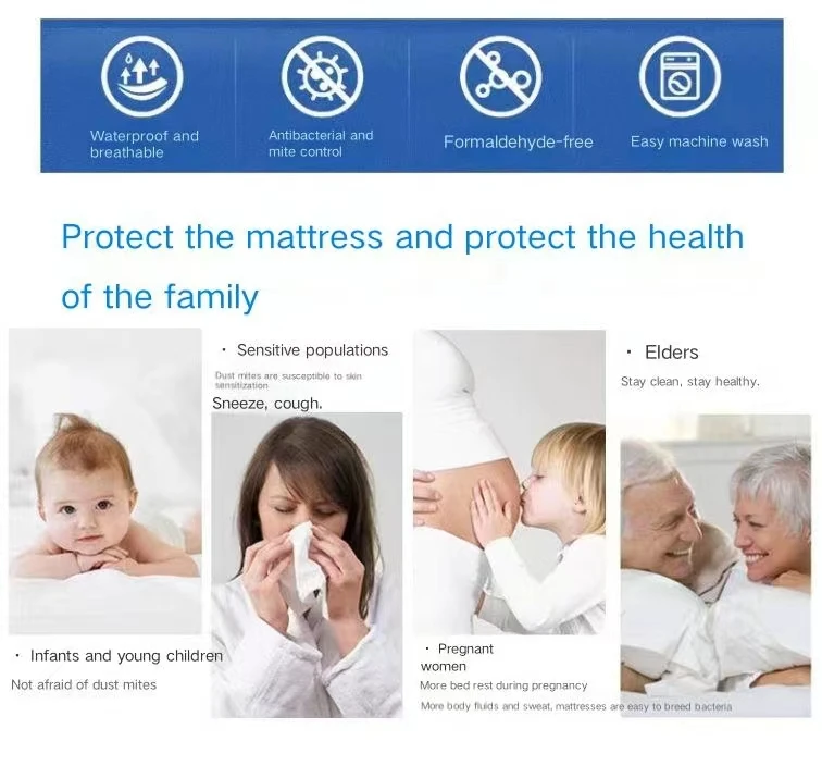 Description Picture 5 of itemHigh Grade Anti-slip Mattress Protector, Breathable Noiseless Mattress Topper,Anti-insect And Anti-mite Bed Sheet