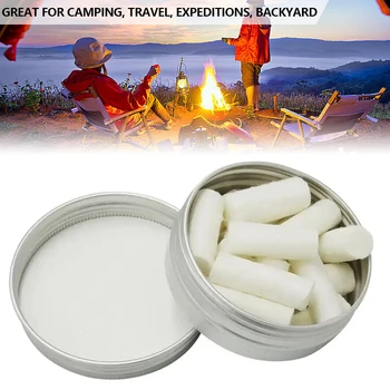 Camping all'aperto Paraffina Tampone Sopravvivenza Fuoco Avviamento Strumento Cord Gear Corda Fuoco Kit Waxbraided Natural Tinder Camping