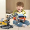 DWI  11-Channel Remote Control Alloy Excavator Engineering Vehicle Toy Suitable As A Variety Of Holiday Gifts For Children 2