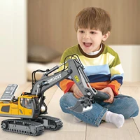 DWI  11-Channel Remote Control Alloy Excavator Engineering Vehicle Toy Suitable As A Variety Of Holiday Gifts For Children 2