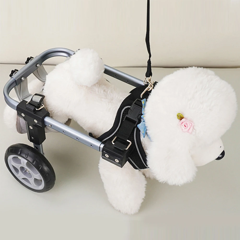 Rehabilitation Training Adjustable Dog Wheelchair for Hind Legs for Disabled Dogs Lightweight Aluminum Support Pet Mobility Cart dog wheelchair