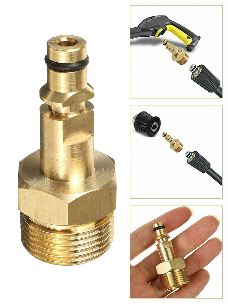 M22 Male For Karcher K-series Connection Adapter 220Bar/3200Psin High Pressure  Washer Brass Garden Hose Pipe Quick Convert Tool