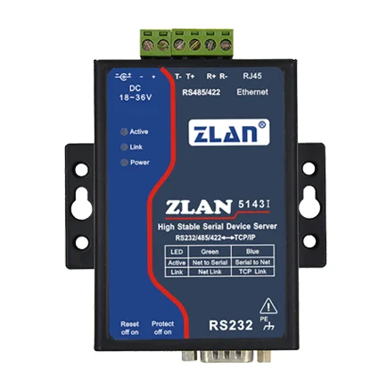 

High-performance, High Stability Isolation Serial Device Server / Modbus Gateway products, flagship Product ZLAN5143I