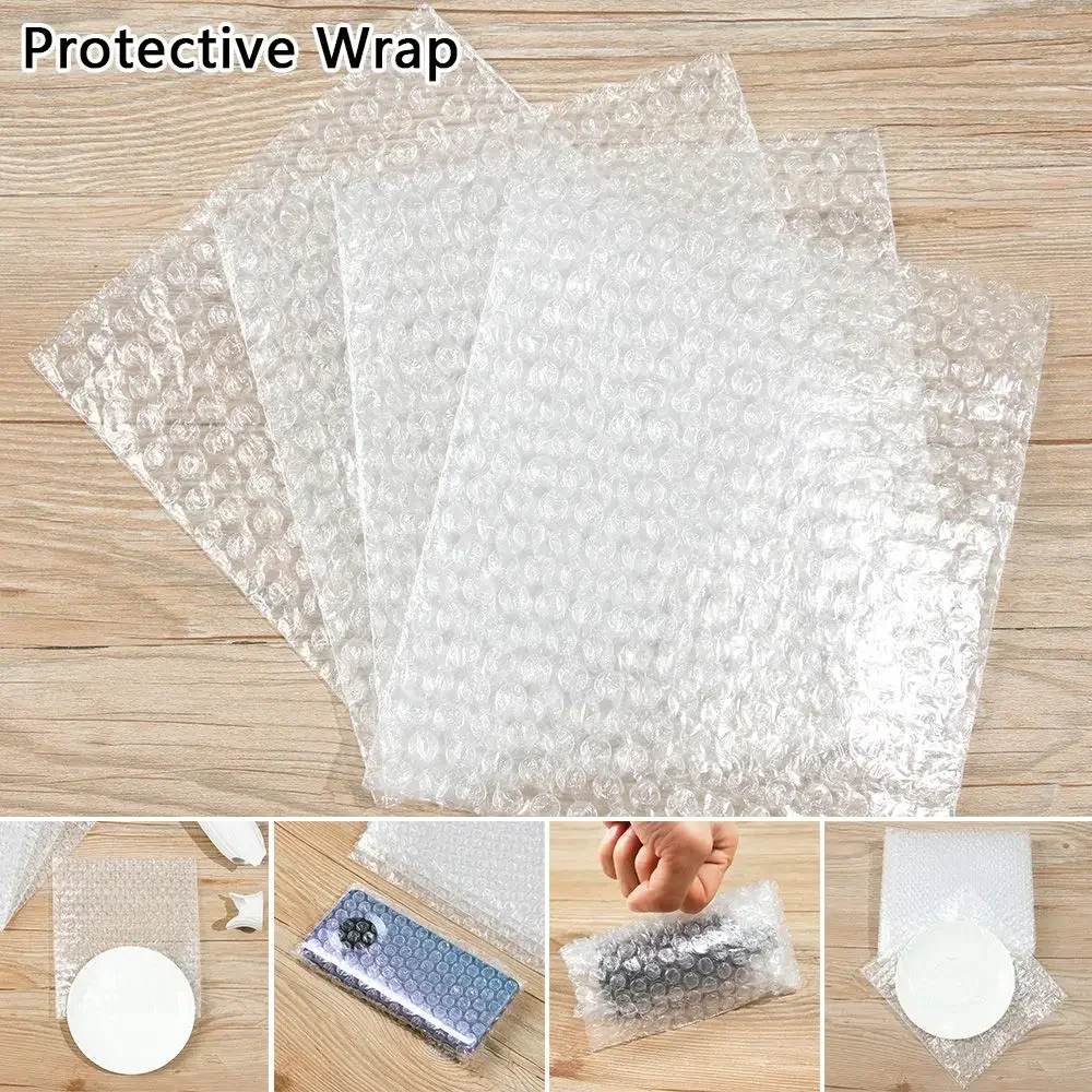 PE Clear Cushioning Covers Envelope Shockproof Package Bubble Bag Protective Wrap Foam Packing Bags 50pcs