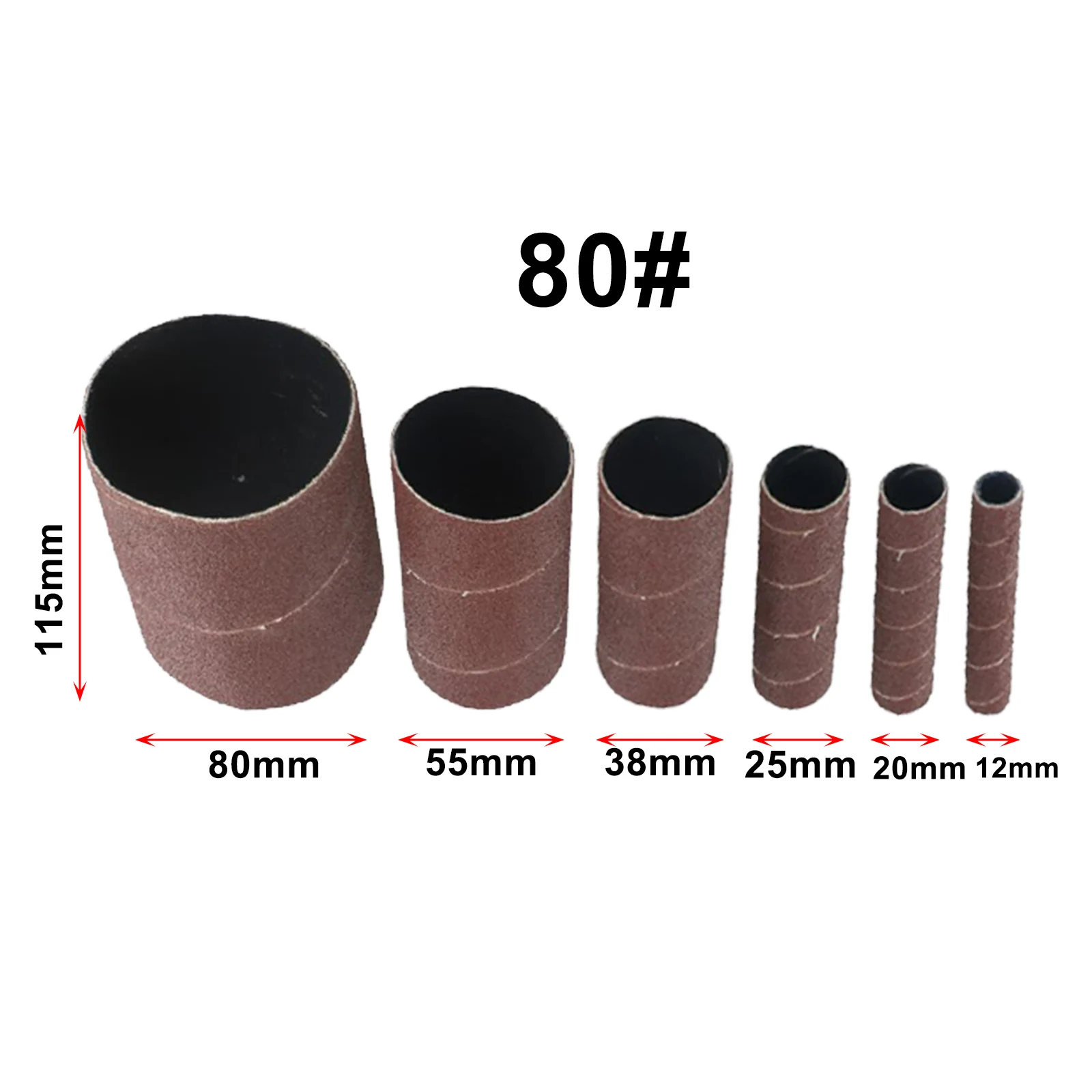 

4.5\\\\\\\\\\\\\\\" Sanding Drum 6*/set 6pcs Alumina Drum For Cleaning And Deburring Polishing Sanding Paper Sleeves New Nice