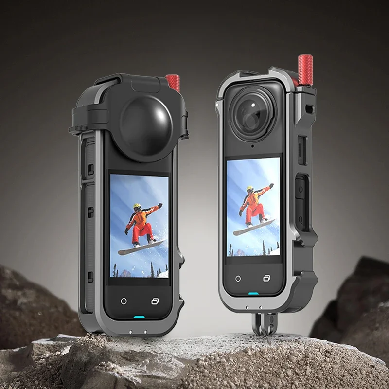 다기능 베젤 알루미늄 합금 확장 브래킷, 금속 프레임 포함, Insta360 X4 촬영 액세서리