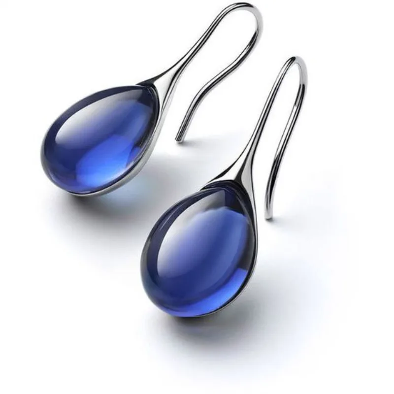 Trendy Women Earrings 8 Colors Delicate Gold Color Inlay Natural Stone Hook Dangle Earrings for Women Wedding Engagement Jewelry dangle earrings drop earrings long earrings golden earrings