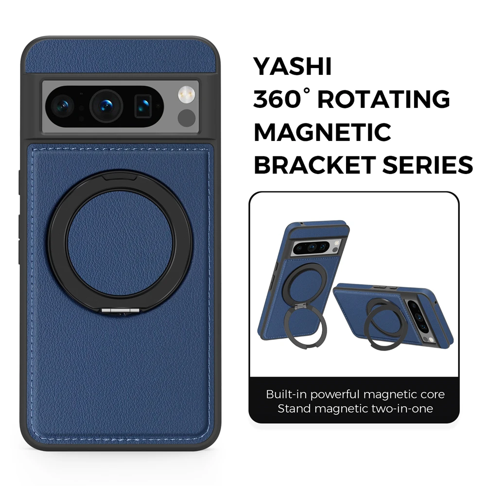 Enhanced Magnetic Fabric Case with Rotating Bracket and Wireless Charging Compatibility