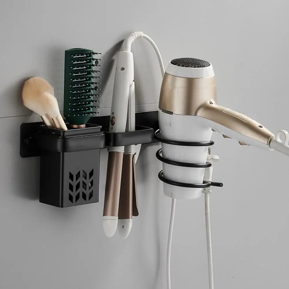 Hair Dryer Holder Wall Mount Hair Tool Organizer Rack for Bathroom Heat-resistant Curling Iron Blow Dryer Holder for Hair 3