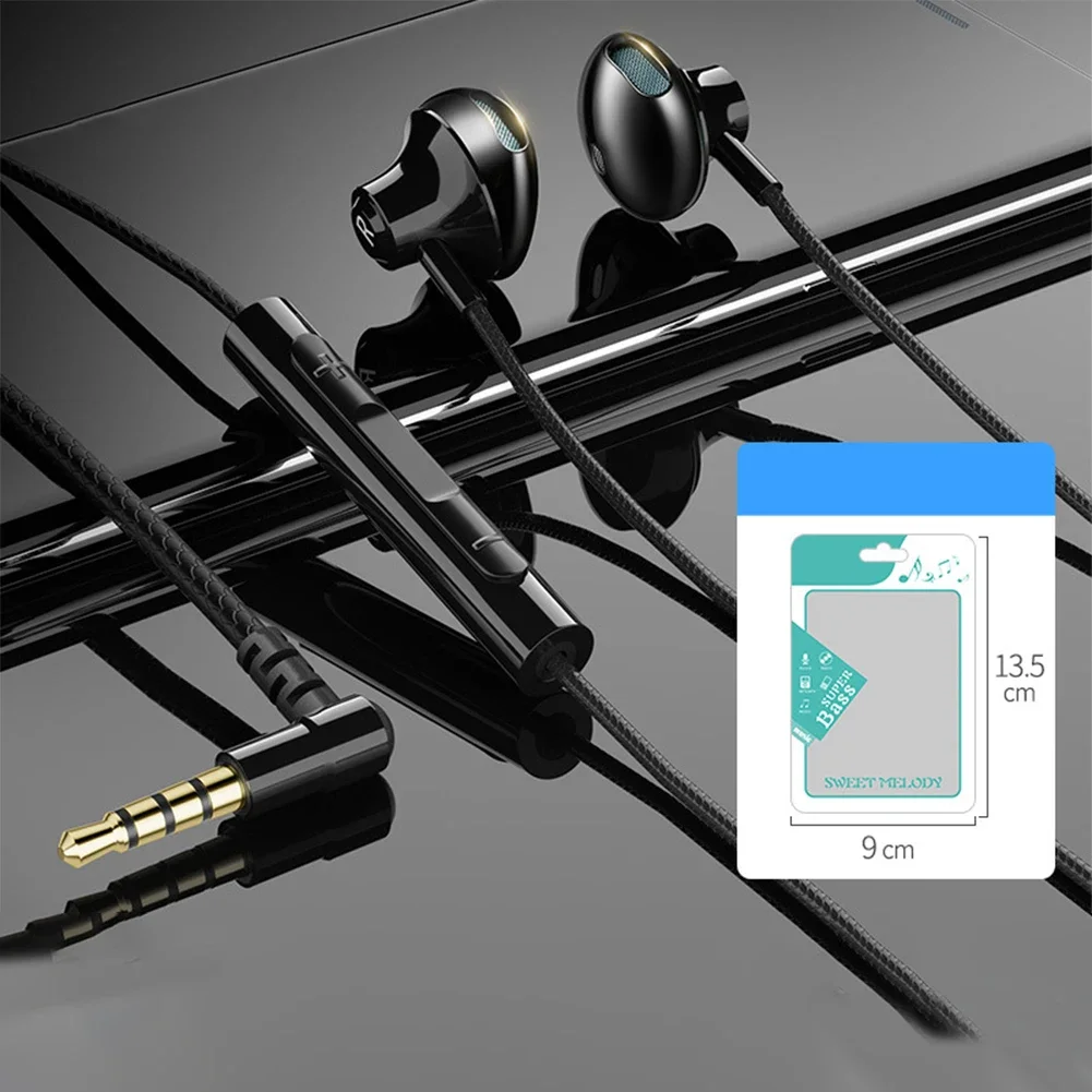 Cuffie auricolari cablate da 1,2 m con connettore a gomito da 3,5 mm/tipo C, con microfono, per giocatori sportivi_voghion.com