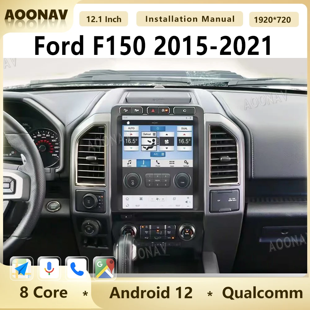 

Car Radio Android 12 For Ford F150 F350 Raptor 2015-2021 Qualcomm Auto Multimedia Player Tesla Style GPS Navi Carplay Unit