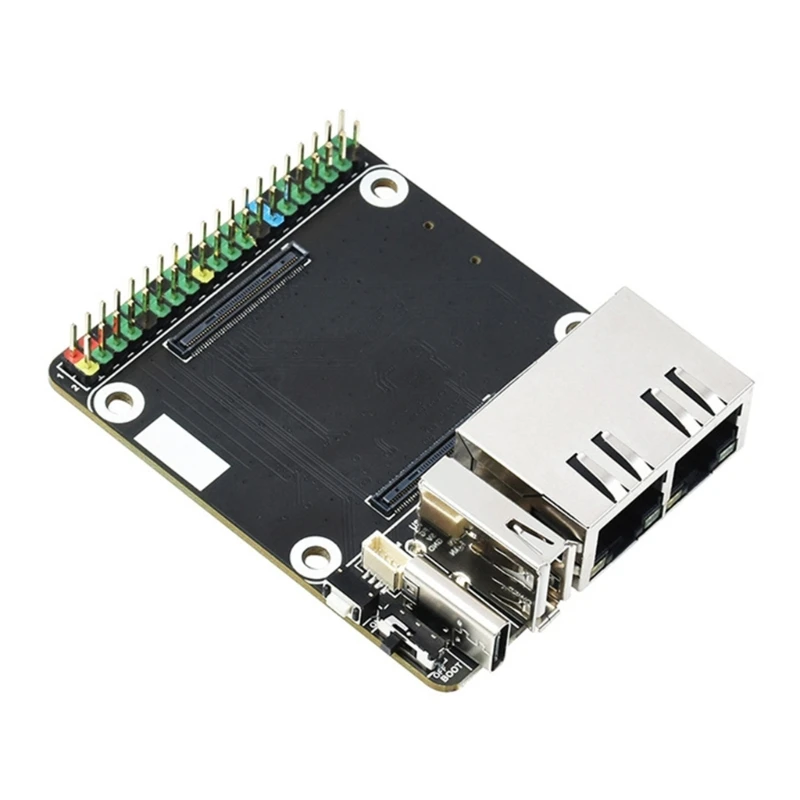 

Dual Gigabit Ethernet CM4 Expansion Board 40Pin GPIO Interface Ethernet Module Board for RaspberryPi Compute Module 4