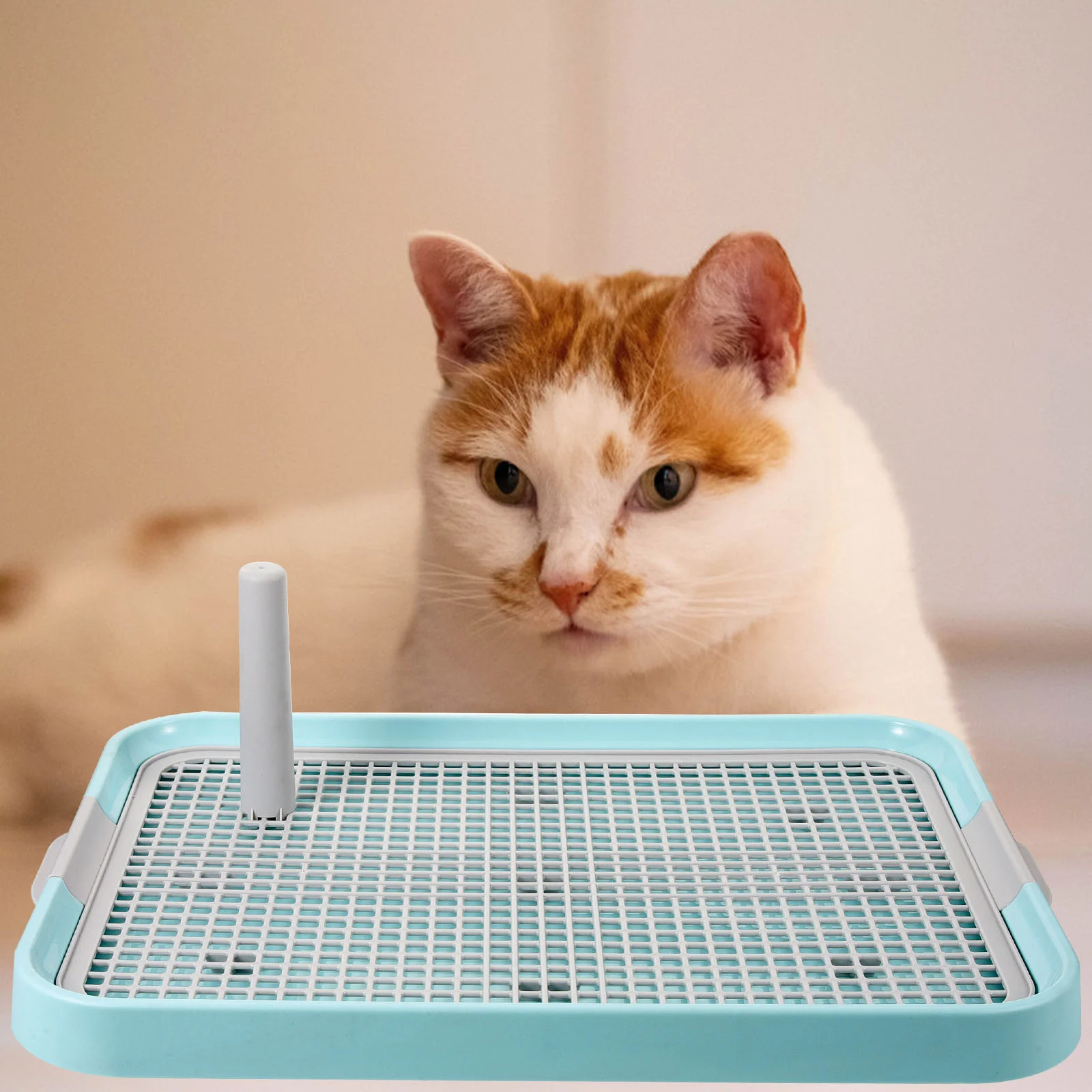

Mesh Dog Toilet Self Cleaning Litterbox Household Puppy Toilet Toilet Training Anti-Slide Puppy Potty Tray for Small Dogs Cats